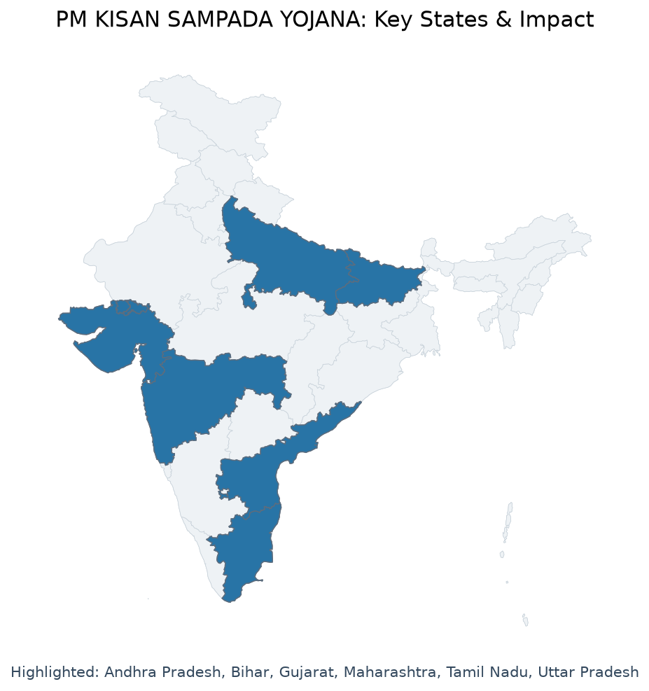 Map of Uttar Pradesh, Bihar, Maharashtra, Gujarat, Andhra Pradesh, highlighted on the map of India — PM Kisan SAMPADA… Map of Uttar Pradesh, Bihar, Maharashtra, Gujarat, Andhra Pradesh, highlighted on the map of India — PM Kisan SAMPADA…