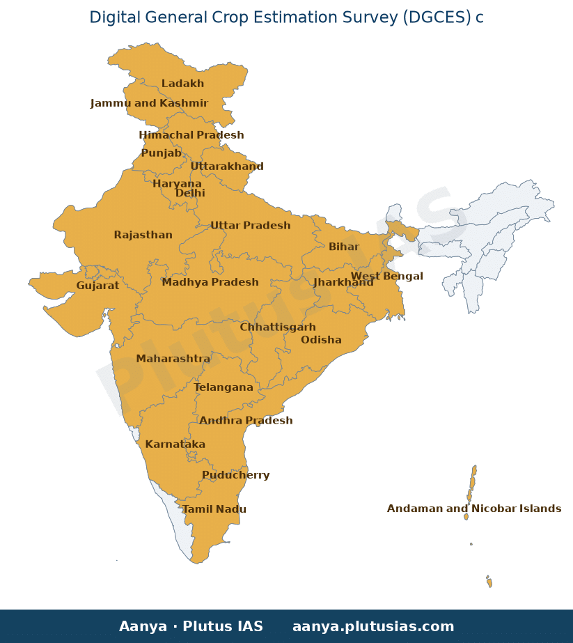 Map of Andhra Pradesh, Bihar, Chhattisgarh, Gujarat, Haryana, Himac highlighted on the map of India — Digital General…