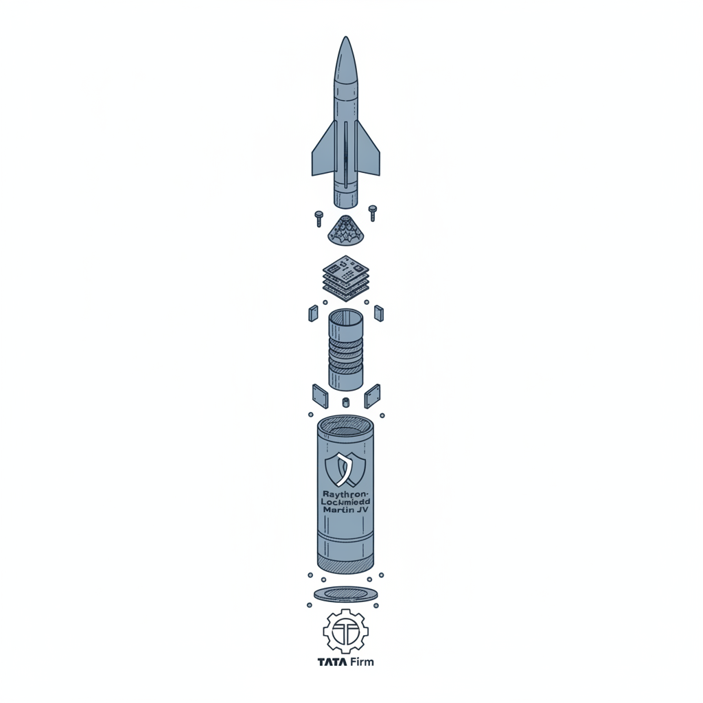 Major defence push: Tata firm partners with Raytheon-Lockheed Martin JV for Javelin missile production — labelled illustration