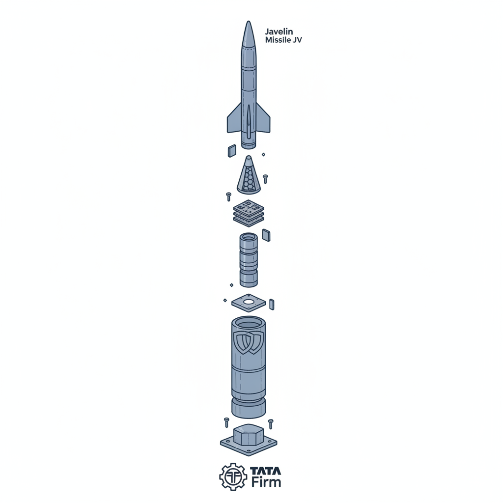 Major defence push: Tata firm partners with Raytheon-Lockheed Martin JV for Javelin missile production — labelled illustration
