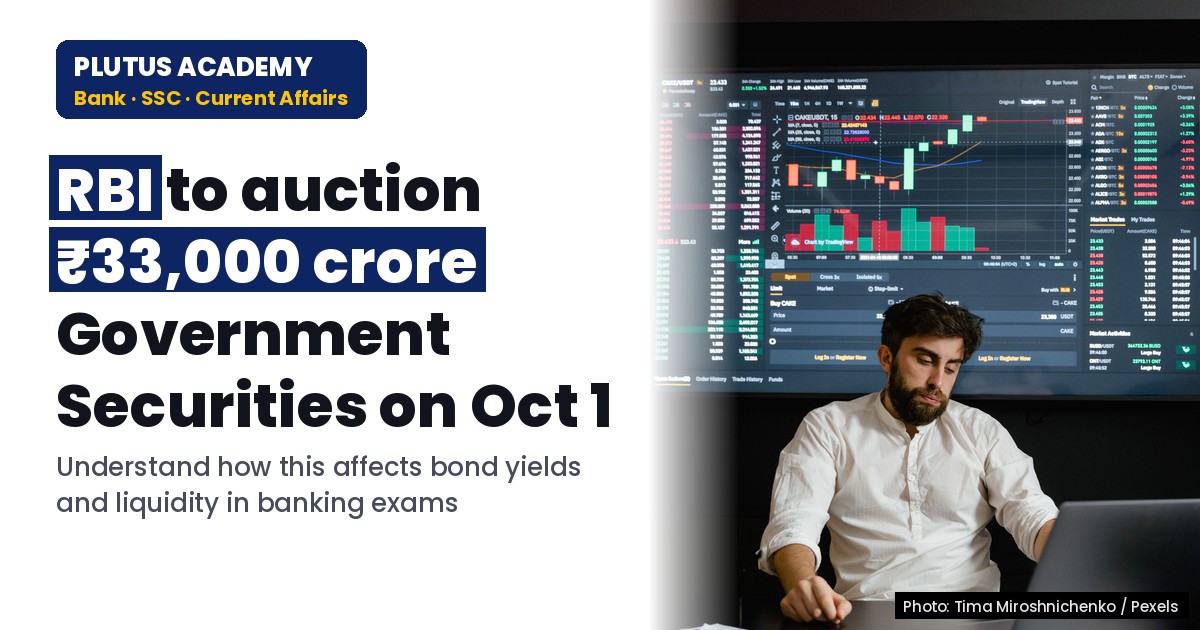 RBI to conduct ₹33,000 crore Government Securities auction on Oct 1, 2026