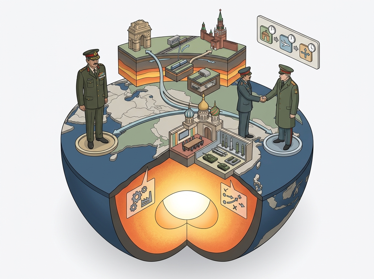 Army chief on three-day visit to Russia — labelled illustration