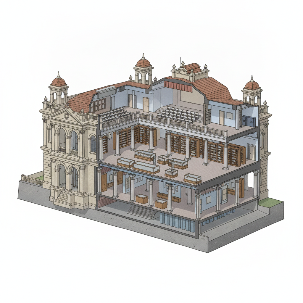 DMK govt. mooted heritage structure in place of King’s Barracks at Fort St. George — labelled illustration