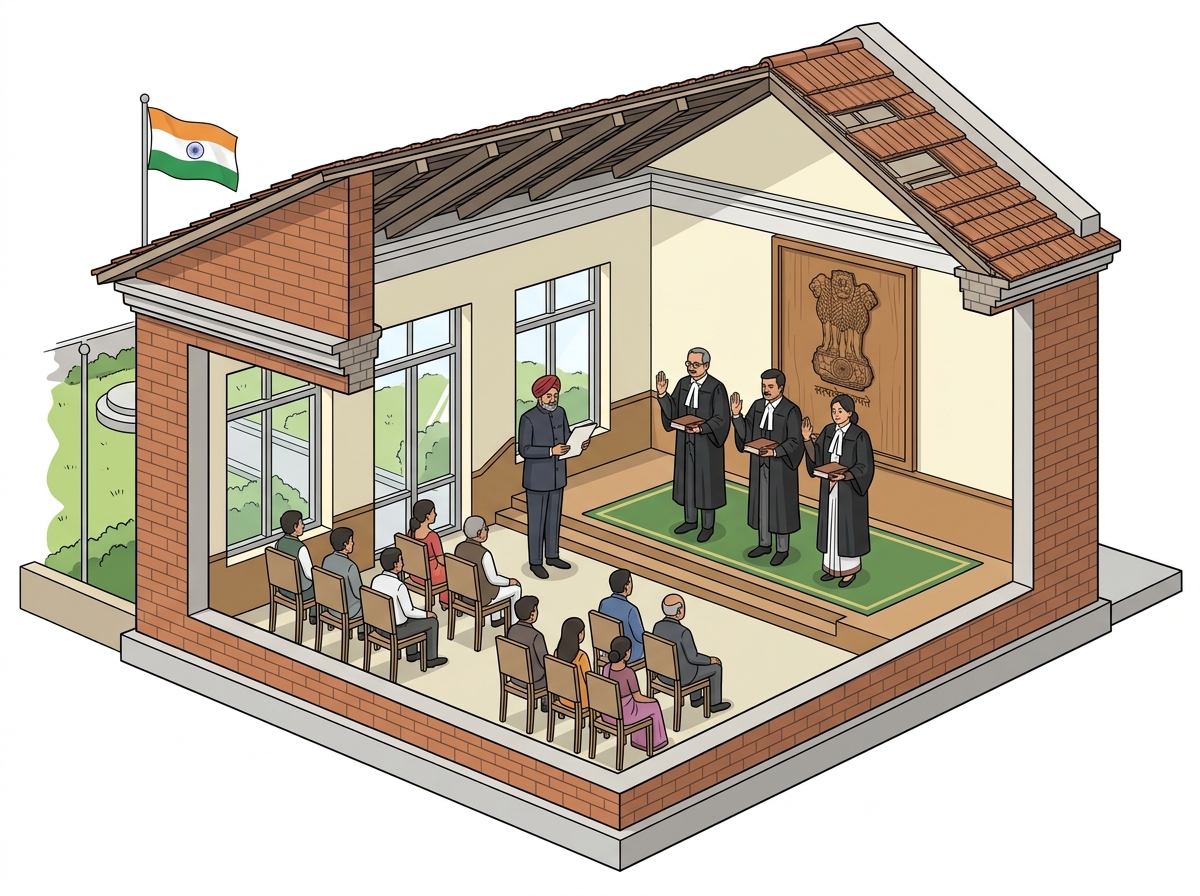 Governor swears in three new judges of Karnataka High Court — labelled illustration