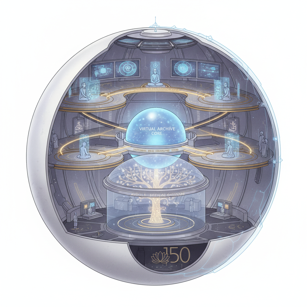 Virtual museum dedicated to Sri Aurobindo unveiled at Auroville to mark his 150th birth anniversary — labelled illustration