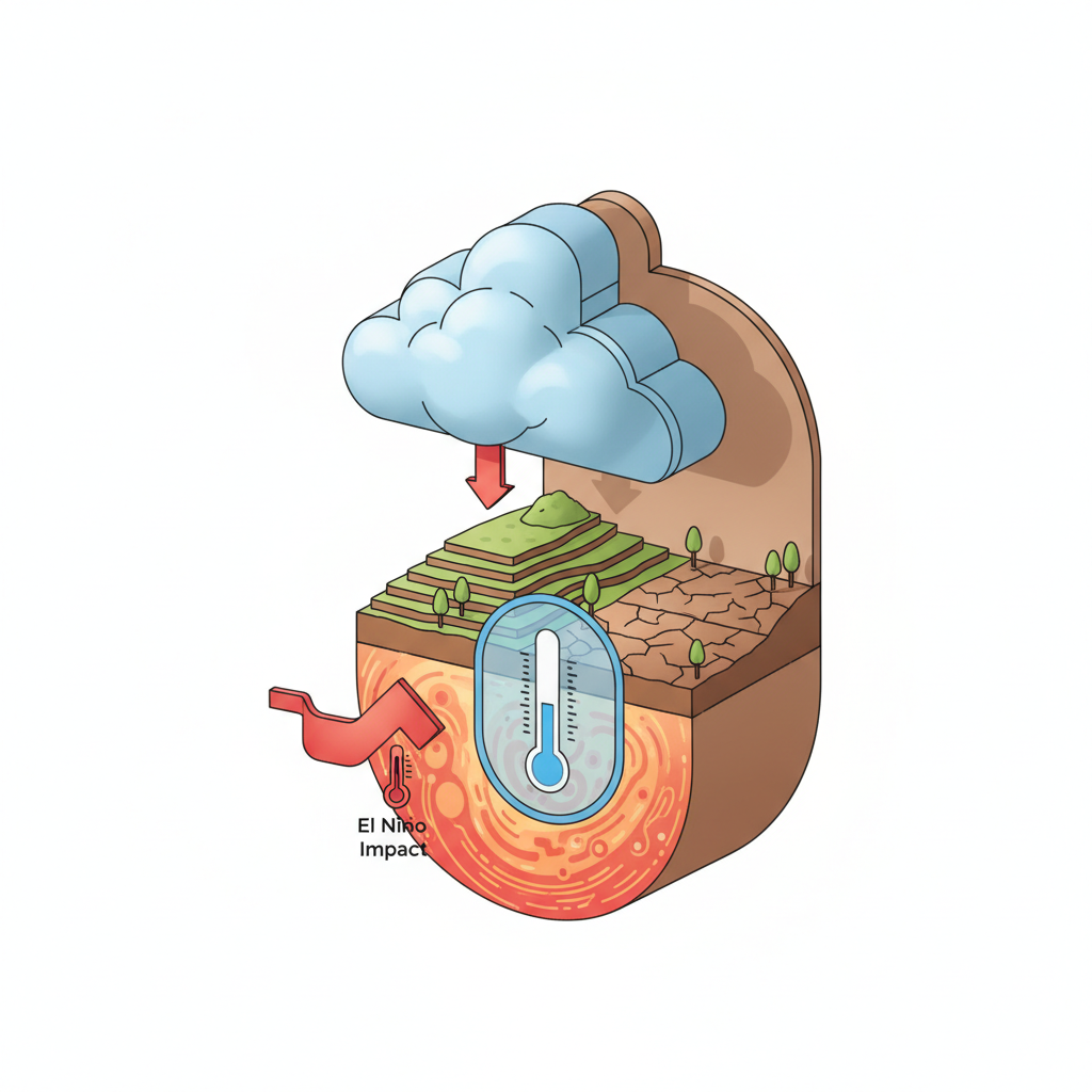 Wayanad monsoon crisis: rainfall deficit hits 37% amid El Niño impact — labelled illustration