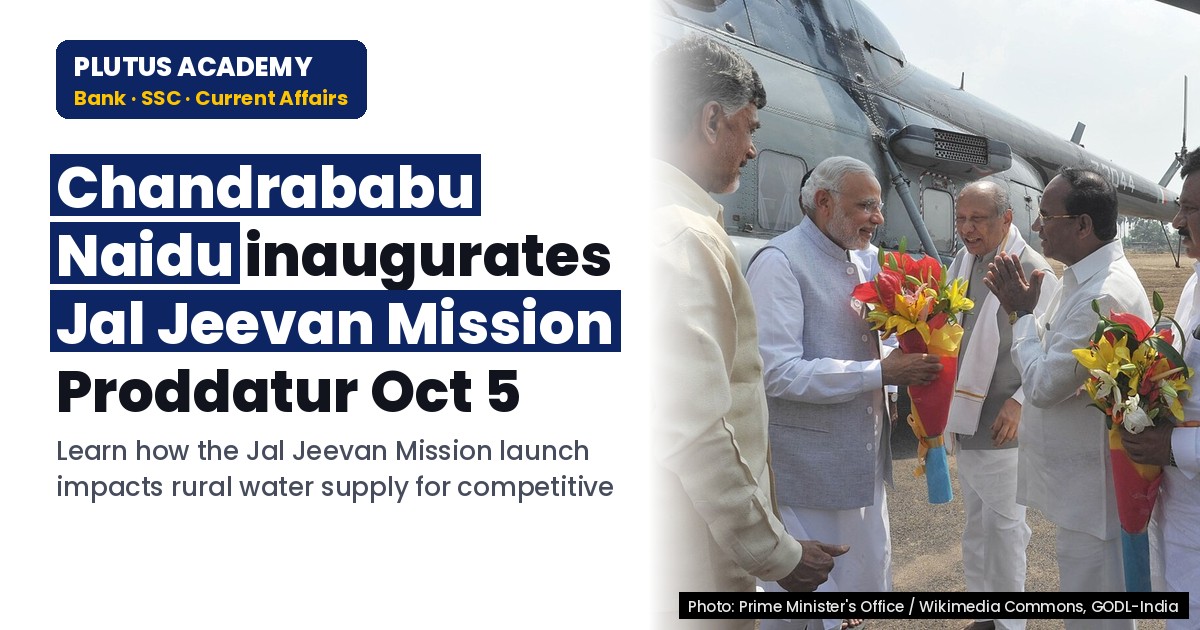 Chief Minister to inaugurate Jal Jeevan Mission in Proddatur on Oct 5