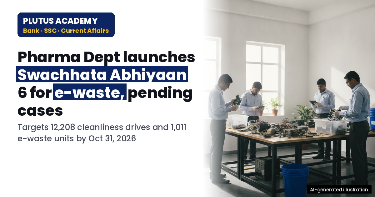 Pharma Dept Launches Swachhata Abhiyaan 6 for E-Waste & Pending Cases