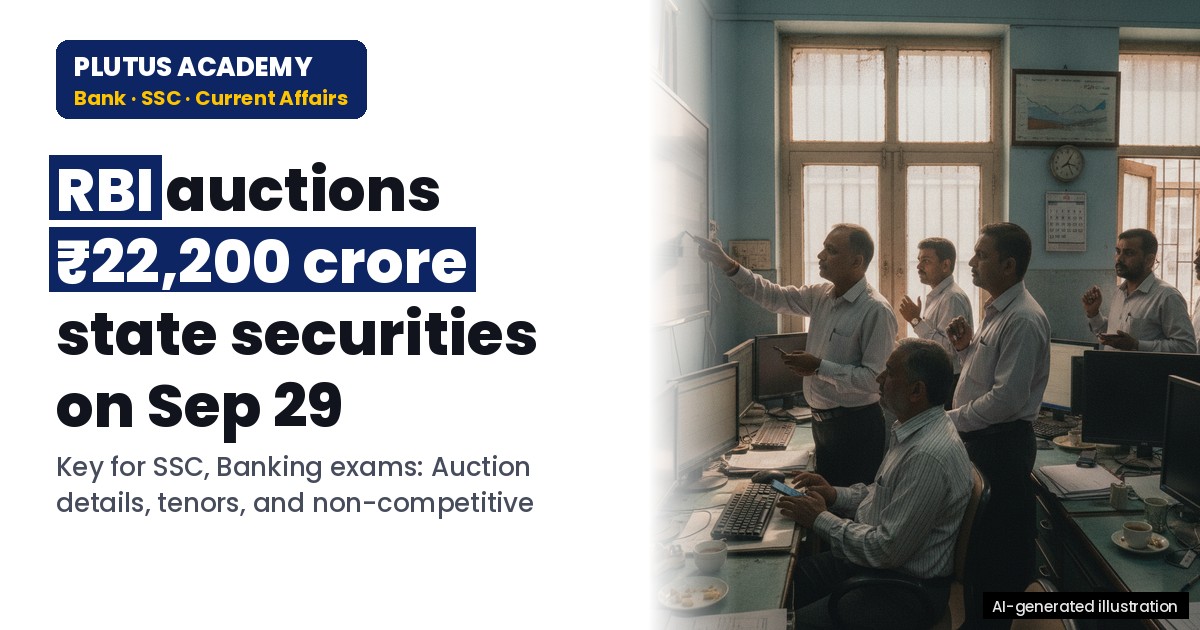 RBI to Auction ₹22,200 Crore State Govt Securities on Sep 29, 2026