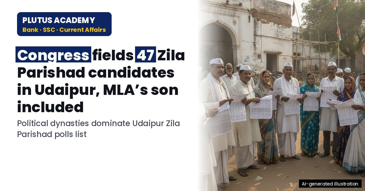 Congress Declares 47 Zila Parishad Candidates in Udaipur; MLA’s Son Included