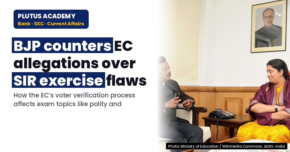 BJP Rebuts EC Allegations: SIR Exercise Flaws Explained for Exams
