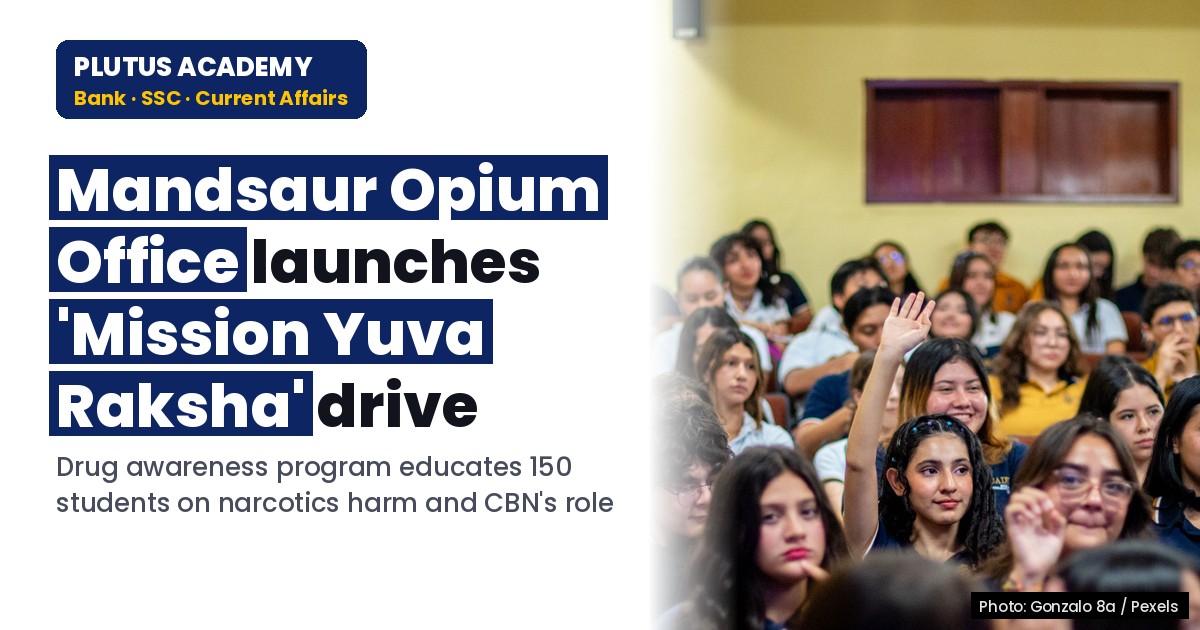 Mandsaur Opium Office Launches 'Mission Yuva Raksha' Drug Awareness Drive