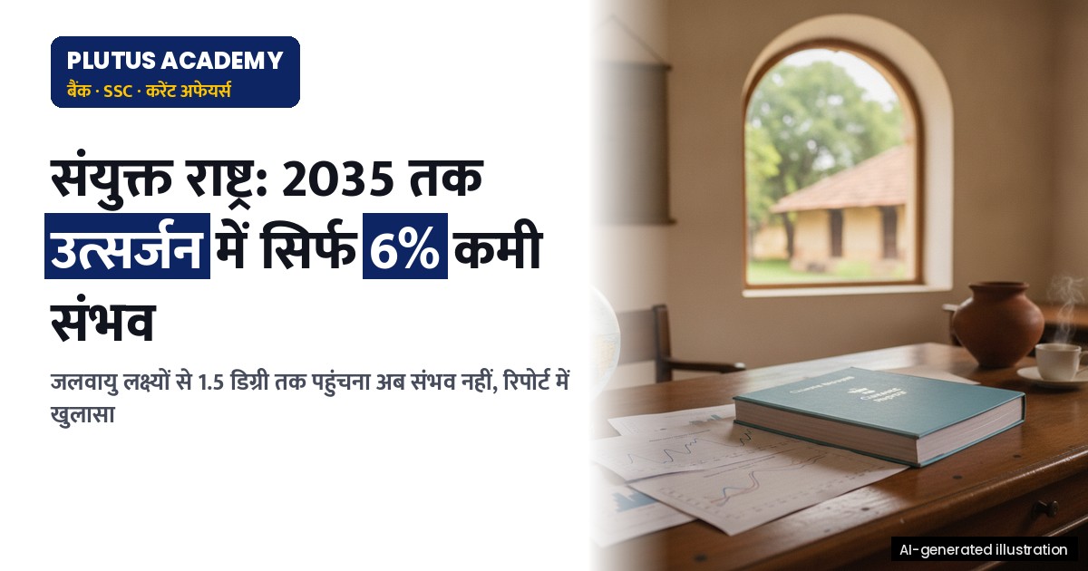 संयुक्त राष्ट्र रिपोर्ट: जलवायु प्रतिबद्धताओं से 2035 तक सिर्फ 6% उत्सर्जन में कमी संभव
