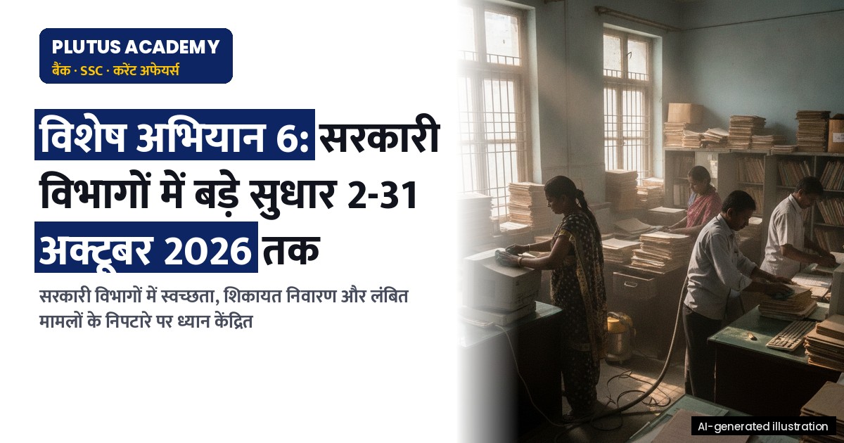 विशेष अभियान 6: 2-31 अक्टूबर 2026 तक सरकारी विभागों में बड़े सुधार