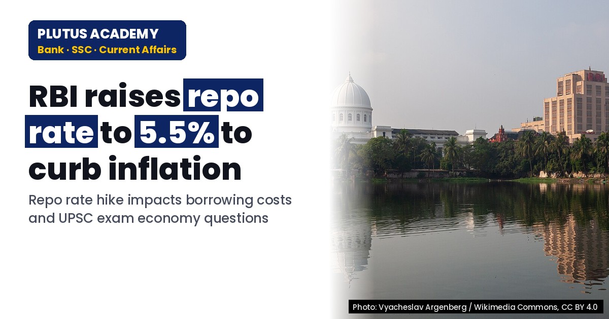 RBI Hikes Repo Rate to 5.5% Amid Rising Inflation Concerns