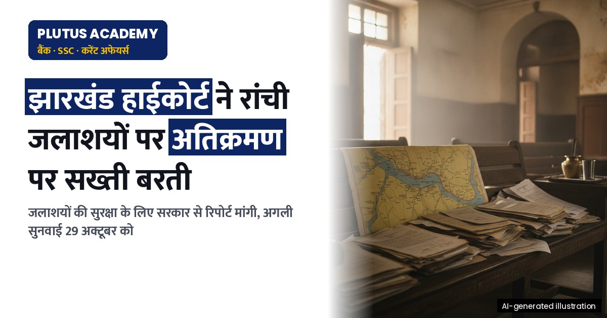झारखंड हाईकोर्ट ने रांची के जलाशयों पर अतिक्रमण पर लिया कठोर फैसला, सरकार से रिपोर्ट मांगी