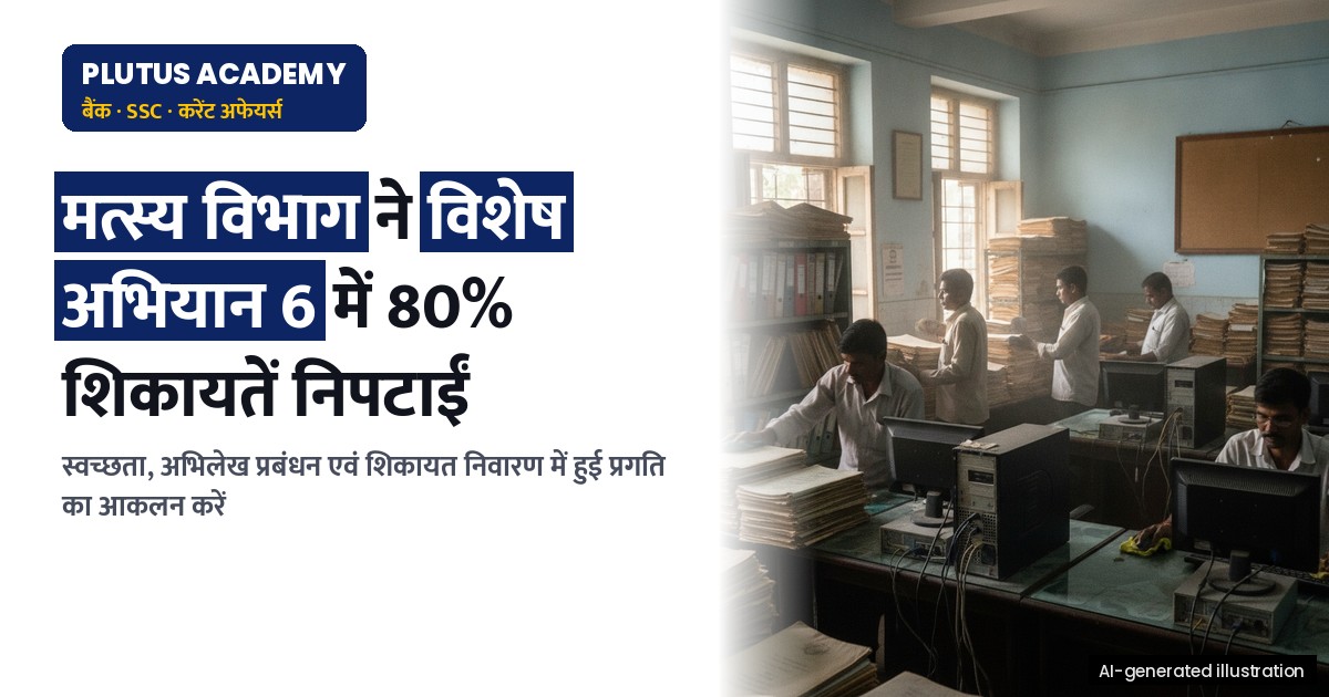 मत्स्य विभाग द्वारा विशेष अभियान 6 में प्रशासनिक सुधार एवं स्वच्छता अभियान