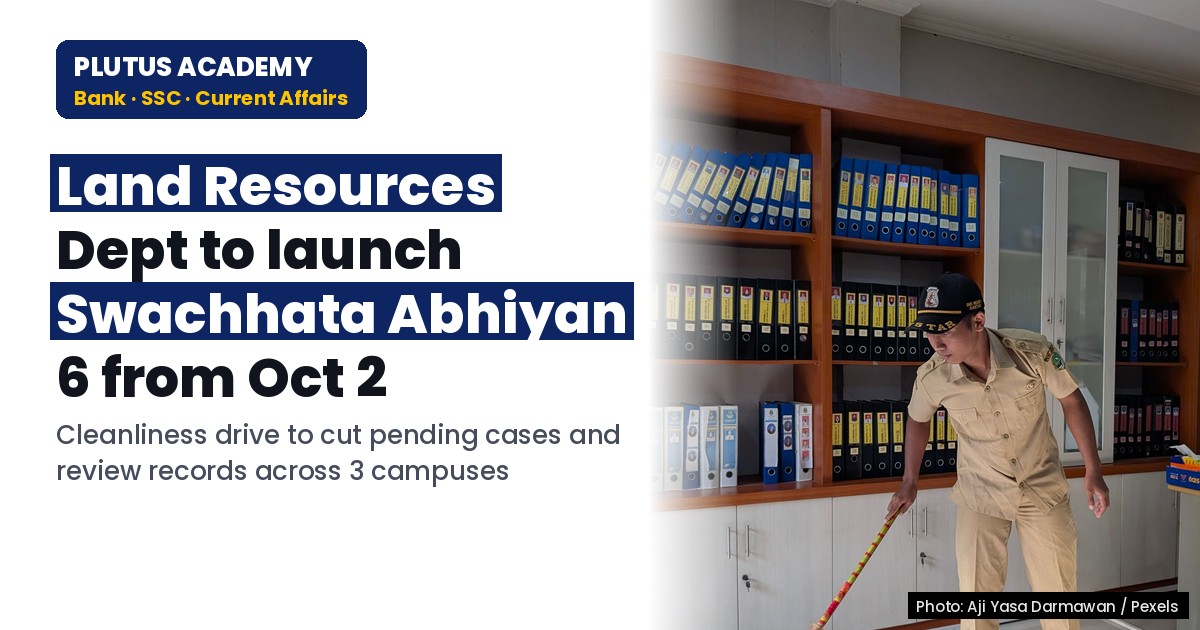 Land Resources Dept to Launch Swachhata Abhiyan 6 from Oct 2, 2026