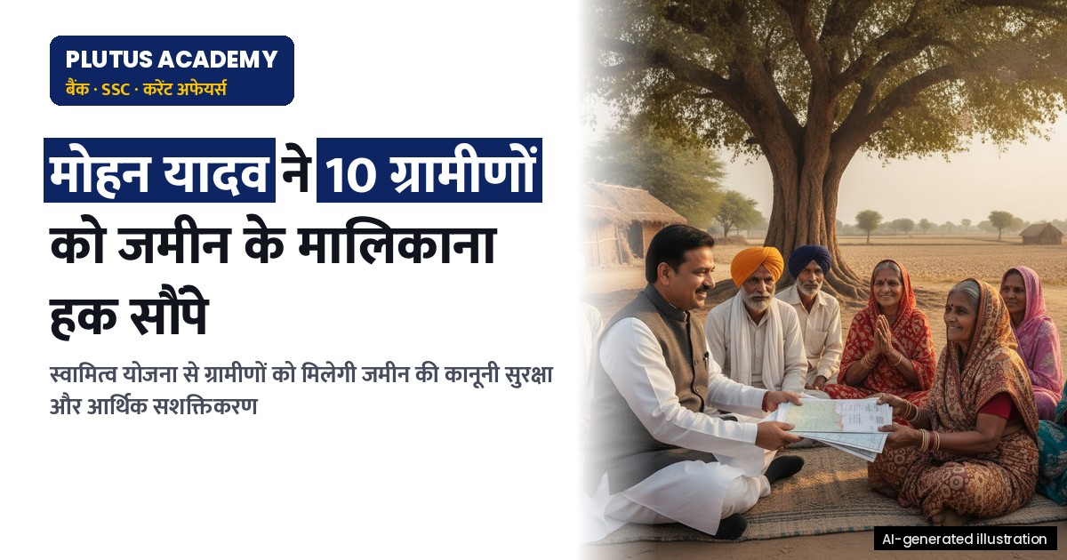 मध्य प्रदेश में स्वामित्व योजना: सीएम यादव ने 10 ग्रामीणों को दिए जमीन के मालिकाना हक