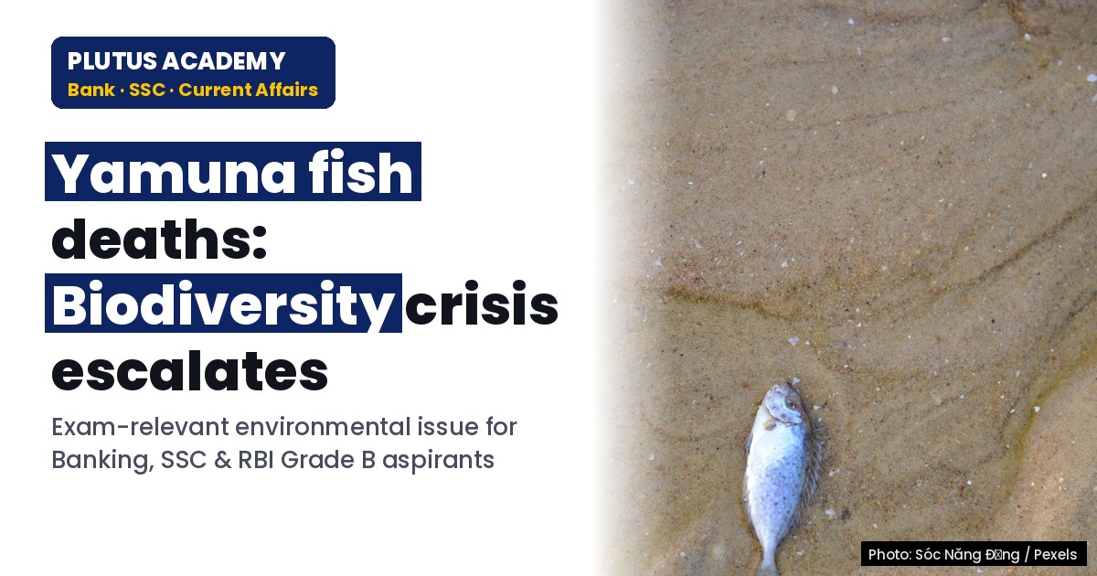 Yamuna Fish Deaths: Biodiversity Crisis Threatens Banking & SSC Exams