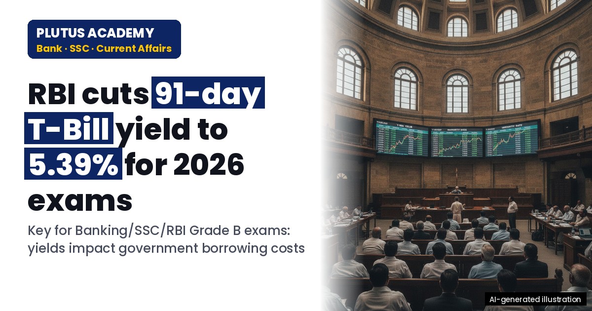 RBI Auction Results: 91, 182 & 364-Day T-Bill Cut-off Yields for 2026 Exam Aspirants