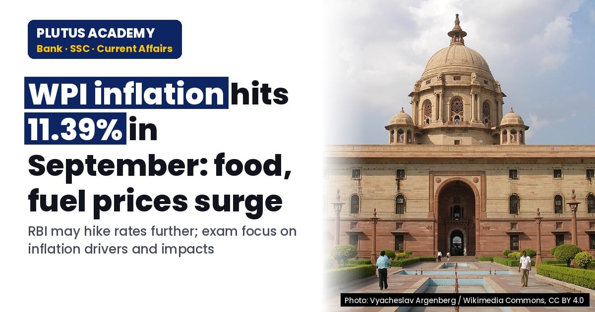 WPI Inflation Hits 11.39% in September: Key Drivers & RBI Impact