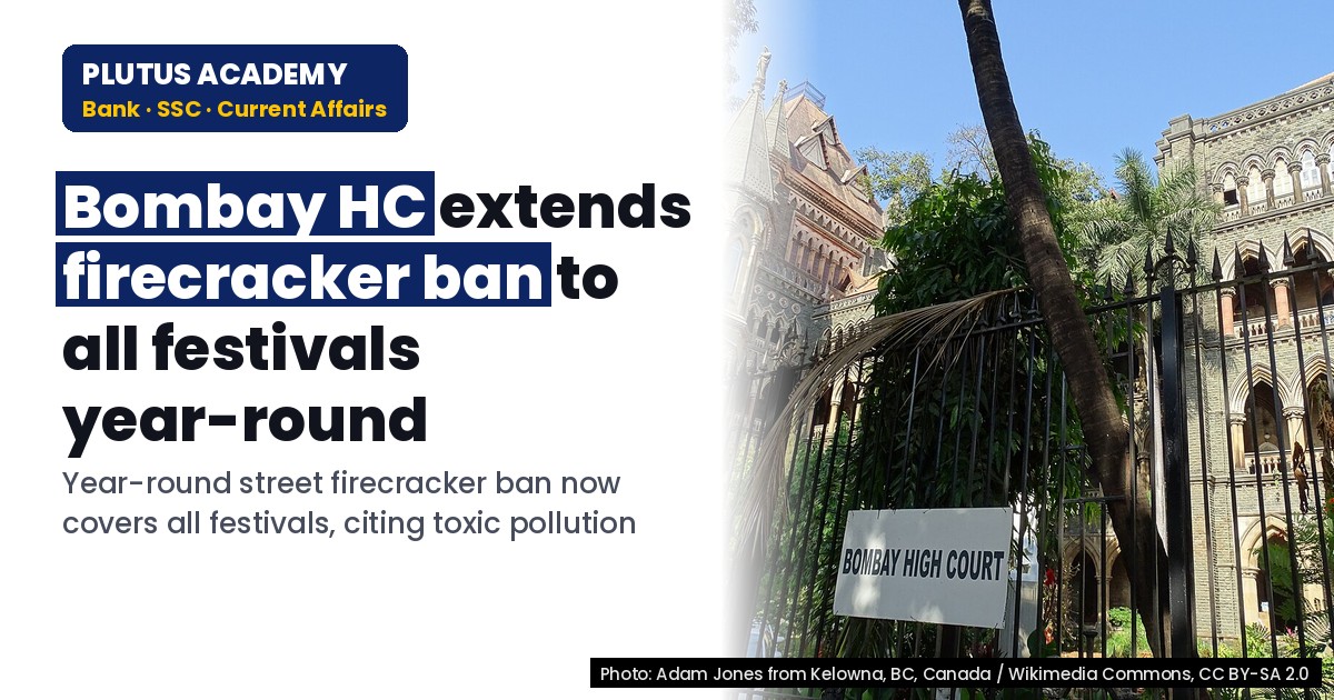 Bombay HC Extends Firecracker Ban on Streets to All Festivals Year-Round
