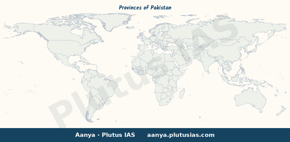Map of Punjab, Sindh, Khyber Pakhtunkhwa, Balochistan highlighted on the map of India — Pakistan provinces restructuring…